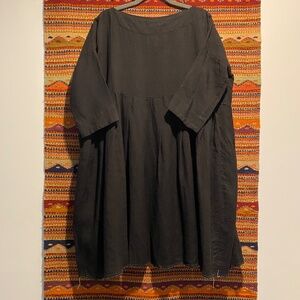 Veritecoeur Linen Volume Tunic Dress